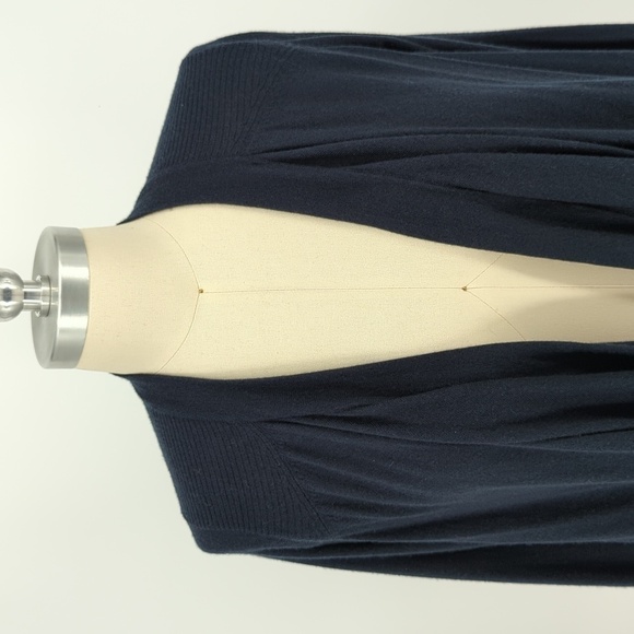 Vince Wool Knit Cardigan Blue M minimalist contemporary Business casual fall - Picture 3 of 8